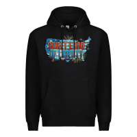 Black Sweet land of liberty Premium Hoodie - FaDigitalArtStudio