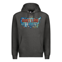Charcoal Heather Sweet land of liberty Premium Hoodie - FaDigitalArtStudio