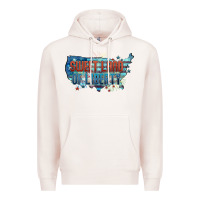 Pale Pink Sweet land of liberty Premium Hoodie - FaDigitalArtStudio