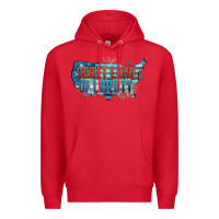 Red Sweet land of liberty Premium Hoodie - FaDigitalArtStudio