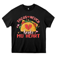 Black tacos never broke my heart Heavy Core Tee - MaliasSmallBusiness