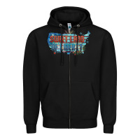 Black Sweet land of liberty Zipper Hoodie - FaDigitalArtStudio