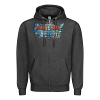 Charcoal Heather Sweet land of liberty Zipper Hoodie - FaDigitalArtStudio
