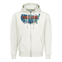 Oatmeal Heather Sweet land of liberty Zipper Hoodie - FaDigitalArtStudio