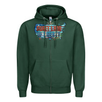Sports Green Sweet land of liberty Zipper Hoodie - FaDigitalArtStudio