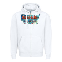 White Sweet land of liberty Zipper Hoodie - FaDigitalArtStudio
