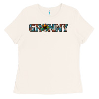 Bone granny cowhide sunflower Ladies Tee - Jasminsmagicworld