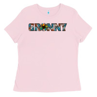 Bubblegum Pink granny cowhide sunflower Ladies Tee - Jasminsmagicworld