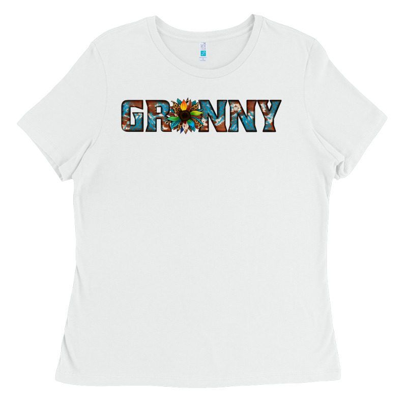 Granny Cowhide Sunflower Ladies Tee by Jasminsmagicworld | Teevron