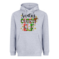 Heather Grey santas cutest elf Heavyweight Hoodie - CowhideDigitalArt