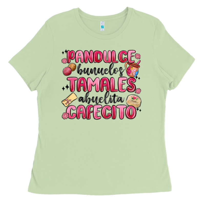 Pandulce Bunuelos Tamales Abuelita Cafecito Ladies Tee by MaliasSmallBusiness | Teevron