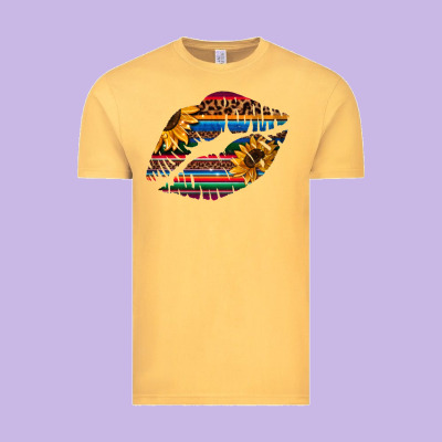 Aztec Sunflower Lips Vintage Tee Designed By Bettercallsaul