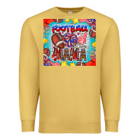 Antique Gold Football Mama Premium Sweatshirt - CowhideDigitalArt