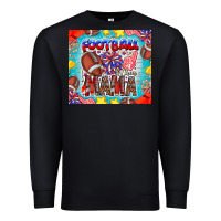 Black Football Mama Premium Sweatshirt - CowhideDigitalArt