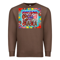 Chestnut Football Mama Premium Sweatshirt - CowhideDigitalArt