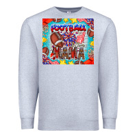 Heather Grey Football Mama Premium Sweatshirt - CowhideDigitalArt