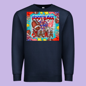 Football Mama Premium Sweatshirt Designed By Cowhidedigitalart