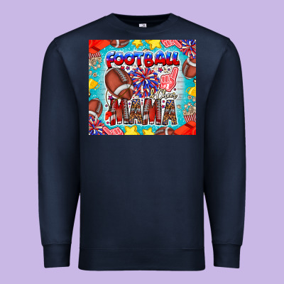 Football Mama Premium Sweatshirt Designed By Cowhidedigitalart
