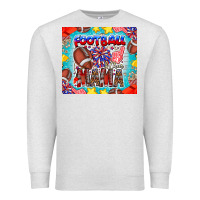 Oatmeal Heather Football Mama Premium Sweatshirt - CowhideDigitalArt
