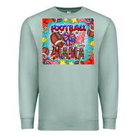 Seafoam Football Mama Premium Sweatshirt - CowhideDigitalArt