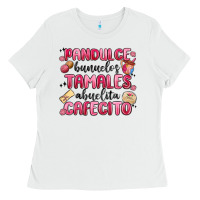 White pandulce bunuelos tamales abuelita cafecito Ladies Tee - MaliasSmallBusiness