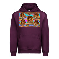 Mauve Wine lion Urban Hoodie - Artiststas