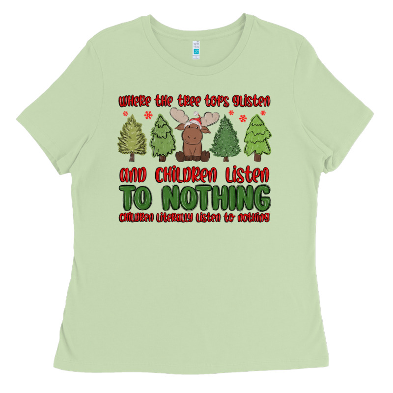 Where The Tree Tops Glisten Ladies Tee by MaliasSmallBusiness | Teevron