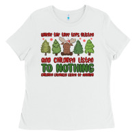 White where the tree tops glisten Ladies Tee - MaliasSmallBusiness