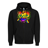Black Dad pride Zipper Hoodie - FaDigitalArtStudio