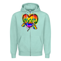 Seafoam Dad pride Zipper Hoodie - FaDigitalArtStudio