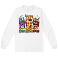 White Happy Hallothanksmas teeth Long Sleeve Tee - texasbilliewilder