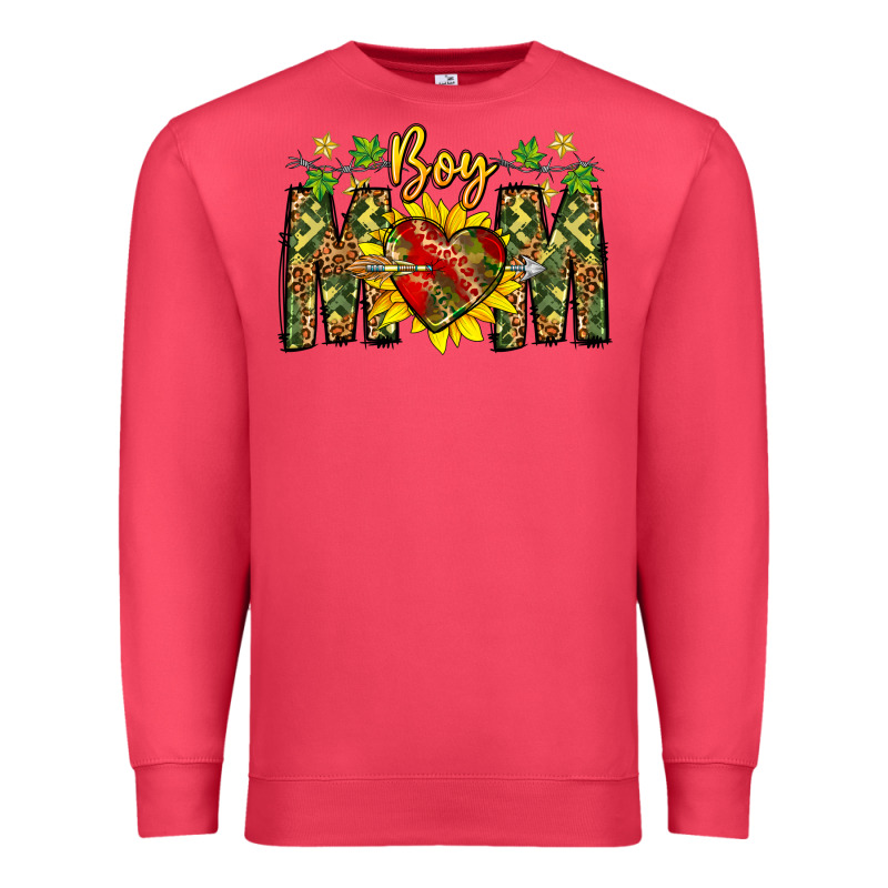Boy Mom Premium Sweatshirt by CowhideDigitalArt | Teevron