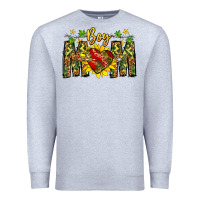 Heather Grey boy mom Premium Sweatshirt - CowhideDigitalArt