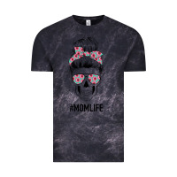 Cloud Black Pink Flower on Cyan Background Mom Skull Vintage Tee - Bettercallsaul