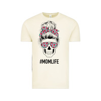 Vintage Arctic Pink Flower on Cyan Background Mom Skull Vintage Tee - Bettercallsaul