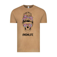 Vintage Camel Pink Flower on Cyan Background Mom Skull Vintage Tee - Bettercallsaul