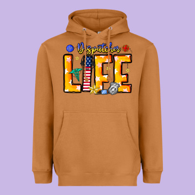 Name Tribute To First Responder Dispatchers Heavyweight Hoodie Designed By Cowhidedigitalart