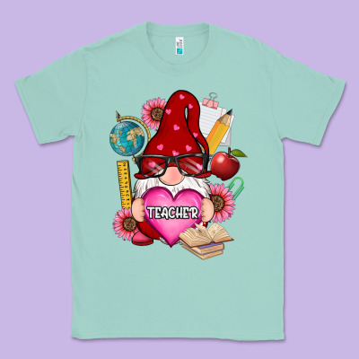Valentines Day Teacher Gnome Classic Tee Designed By Ranaportraitstore