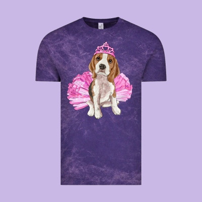 Balerina Beagle With Tutu Vintage Tee Designed By Ranaportraitstore