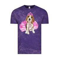 Cloud Purple balerina beagle with tutu Vintage Tee - RanaPortraitStore