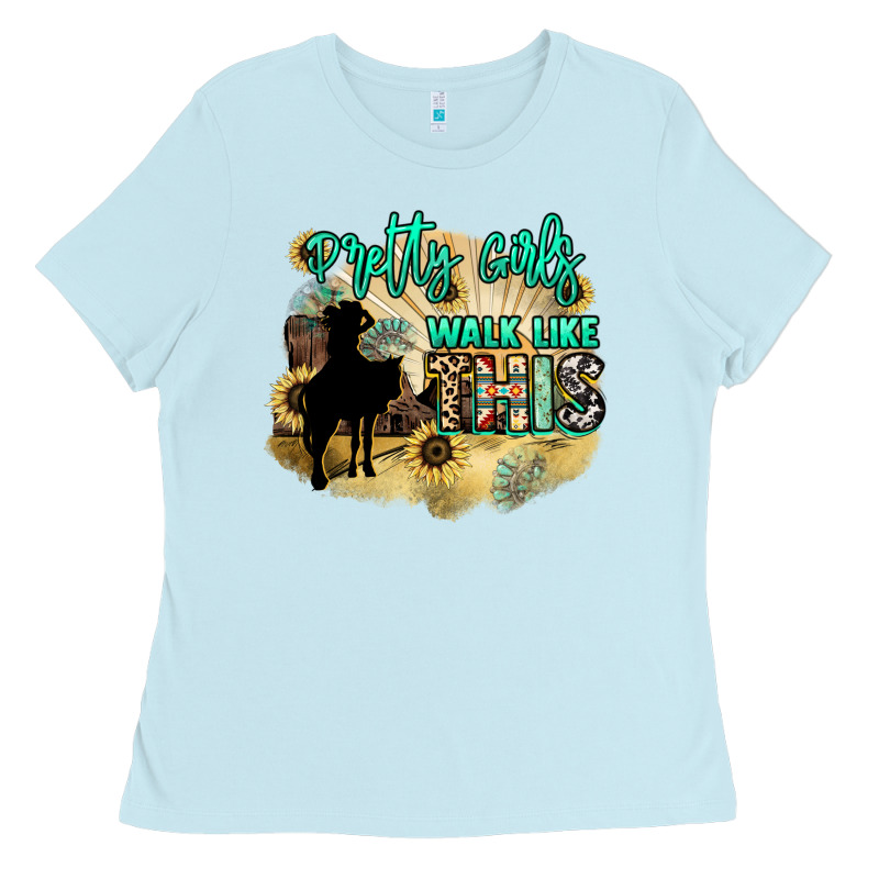 Pretty Girls Walk Like This Ladies Tee by NancyCooperArtShop | Teevron