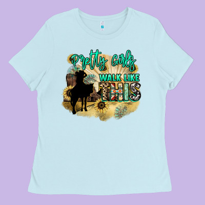 Pretty Girls Walk Like This Ladies Tee Designed By Nancycooperartshop