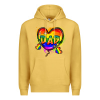 Antique Gold Dad pride Premium Hoodie - FaDigitalArtStudio
