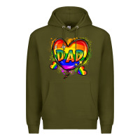 Army Green Dad pride Premium Hoodie - FaDigitalArtStudio