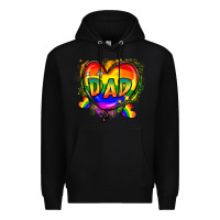 Black Dad pride Premium Hoodie - FaDigitalArtStudio