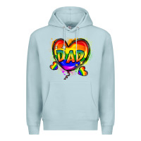 Blue Mist Dad pride Premium Hoodie - FaDigitalArtStudio