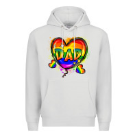 Dove Grey Dad pride Premium Hoodie - FaDigitalArtStudio