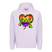 Lilac Dad pride Premium Hoodie - FaDigitalArtStudio