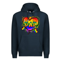 Navy Dad pride Premium Hoodie - FaDigitalArtStudio