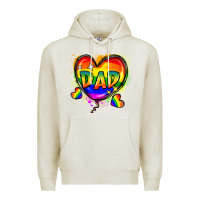 Oatmeal Heather Dad pride Premium Hoodie - FaDigitalArtStudio